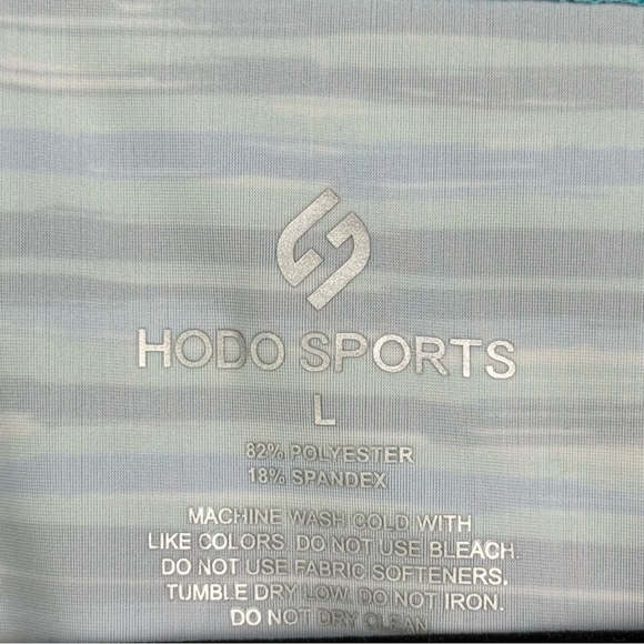 Hodo Sports Striped Blue Women's Top Women’s Size L - Picture 3 of 5